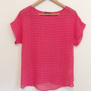 Stitch Fix Papermoon crossover-back top fuchsia M